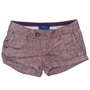 💙💖 American Eagle Purple Tweed Wool Micro Mini Low Rise Y2K Shorts